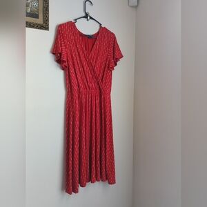 Lands' End Dress Women S (6-8) Multicolor Midi Versatile Cottagecore Office Dinn